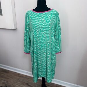 Uncle Frank Green and Pink Long Sleeve Dress